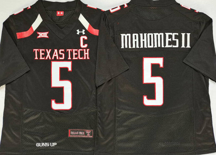 Patrick Mahomes II Texas Tech Red Raiders black jersey