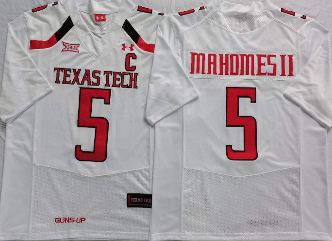 Patrick Mahomes II Texas Tech Red Raiders white jersey