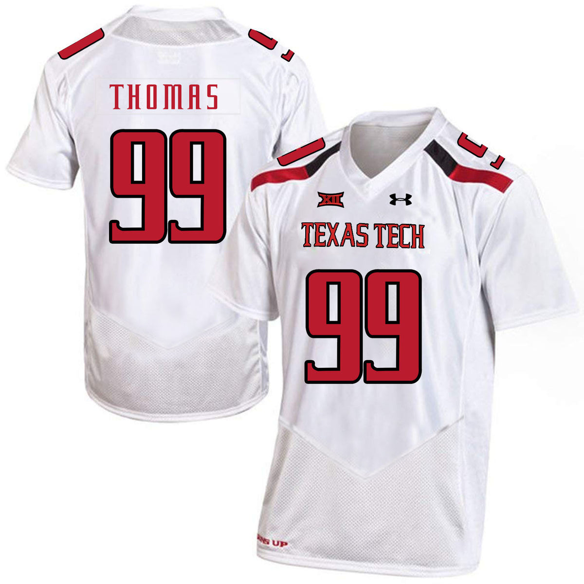 Mychealon Thomas Texas Tech Red Raiders white jersey
