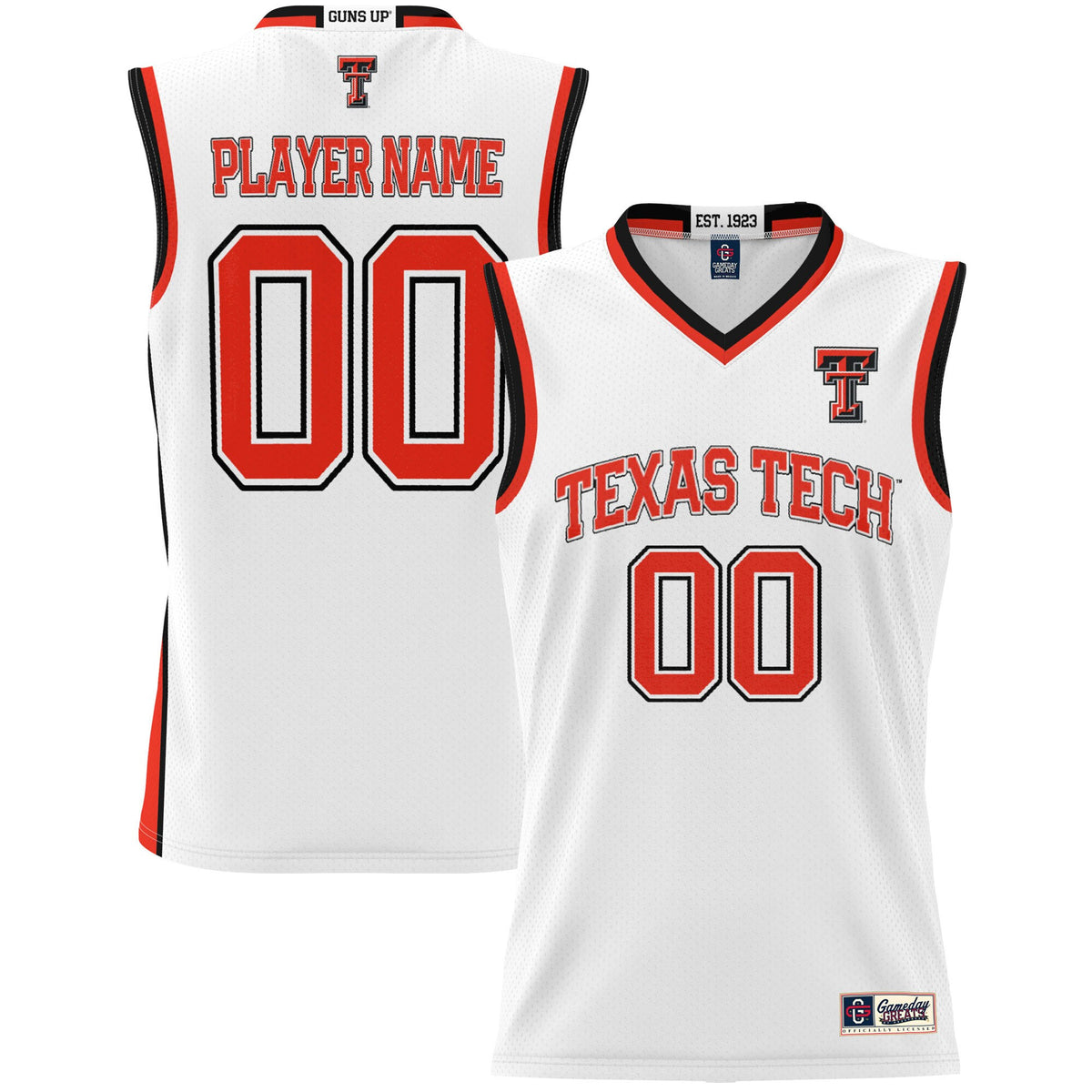 Texas Tech Red Raiders white jersey