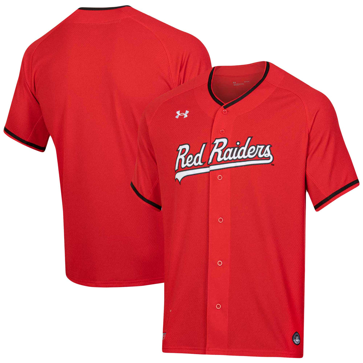 Under Armour Softball V-neck Texas Tech Red Raiders red jersey