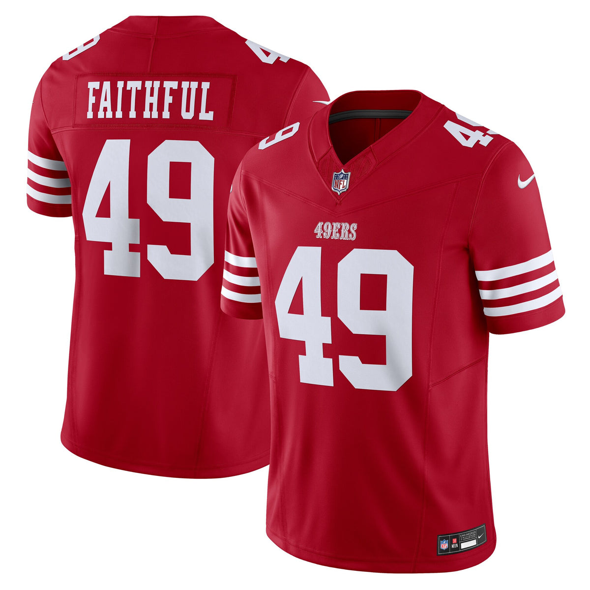 The Faithful San Francisco 49ers scarlet Vapor jersey