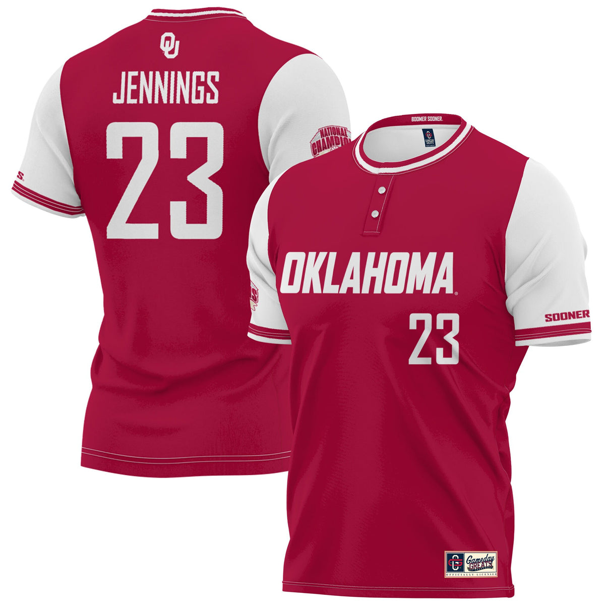 Tiare Jennings Oklahoma Sooners crimson jersey