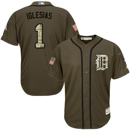 Jose Iglesias Detroit Tigers green Salute To Service jersey