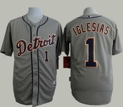 Jose Iglesias Detroit Tigers grey jersey
