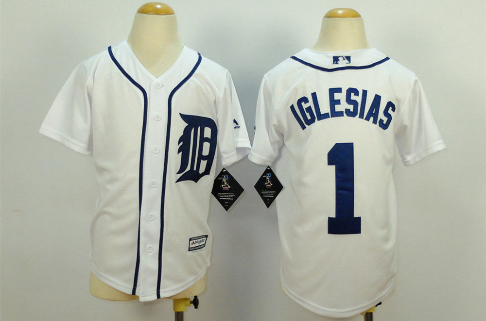 Jose Iglesias Detroit Tigers white jersey