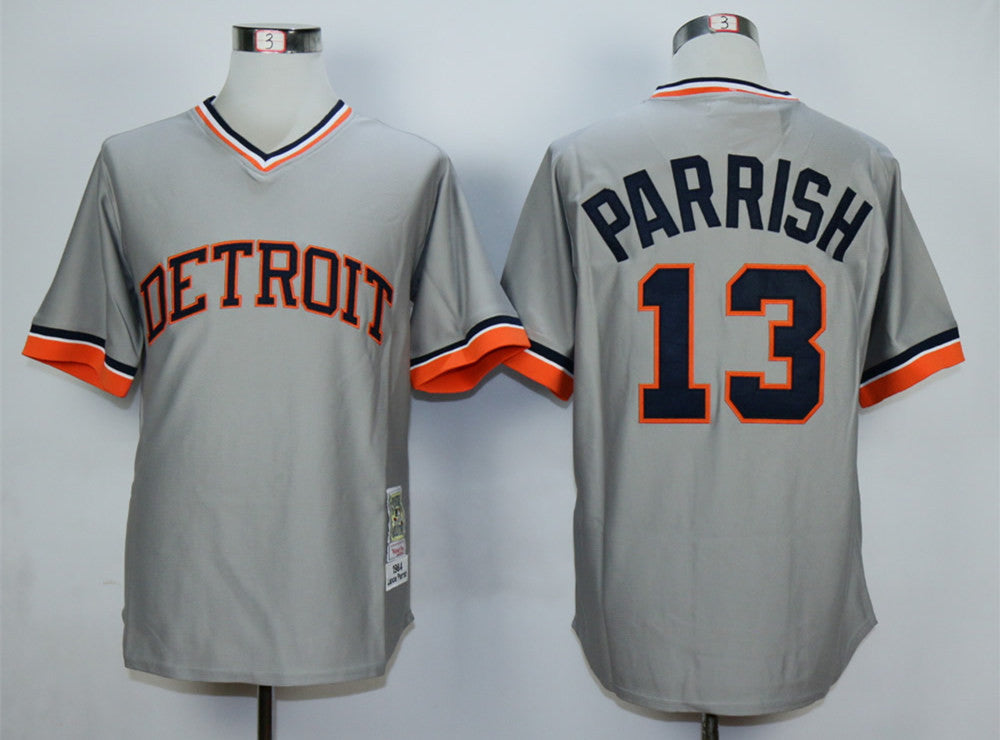 Lance Parrish Detroit Tigers grey Throwback jersey