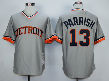 Lance Parrish Detroit Tigers grey Throwback jersey