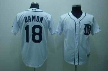 Damon Detroit Tigers white jersey