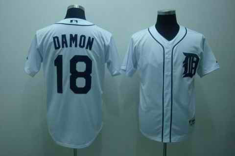 Damon Detroit Tigers white jersey