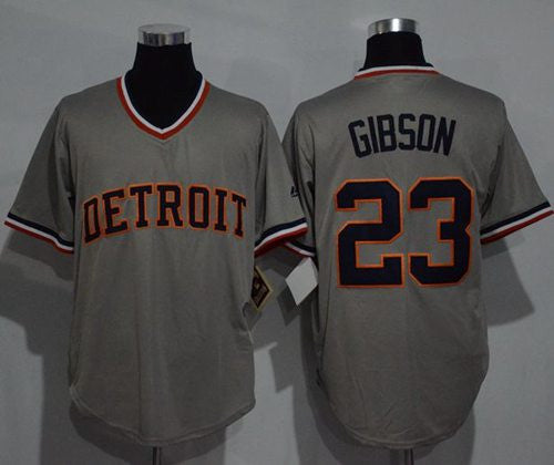 Kirk Gibson Detroit Tigers grey Throwback jersey