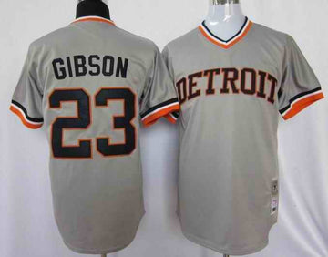 Kirk Gibson Detroit Tigers grey Throwback jersey