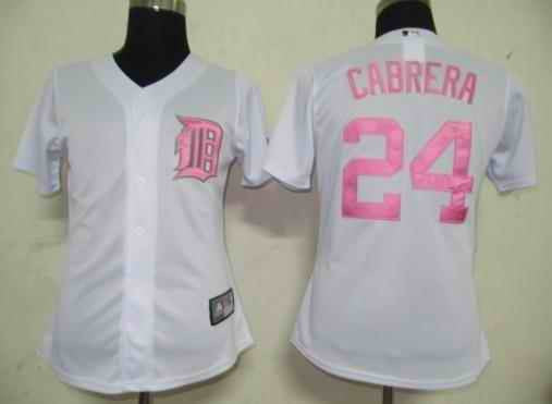 Cabrera White Detroit Tigers pink jersey
