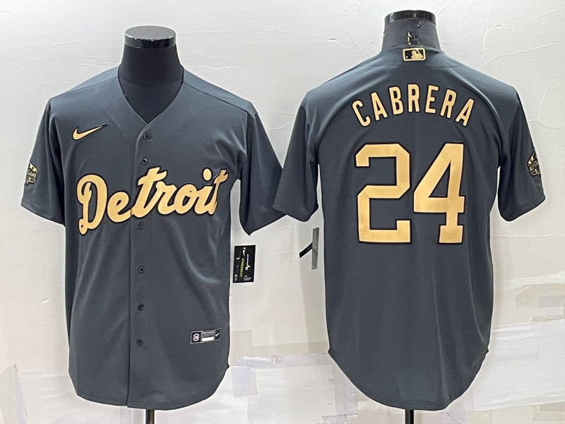 Miguel Cabrera Detroit Tigers charcoal All-Star jersey