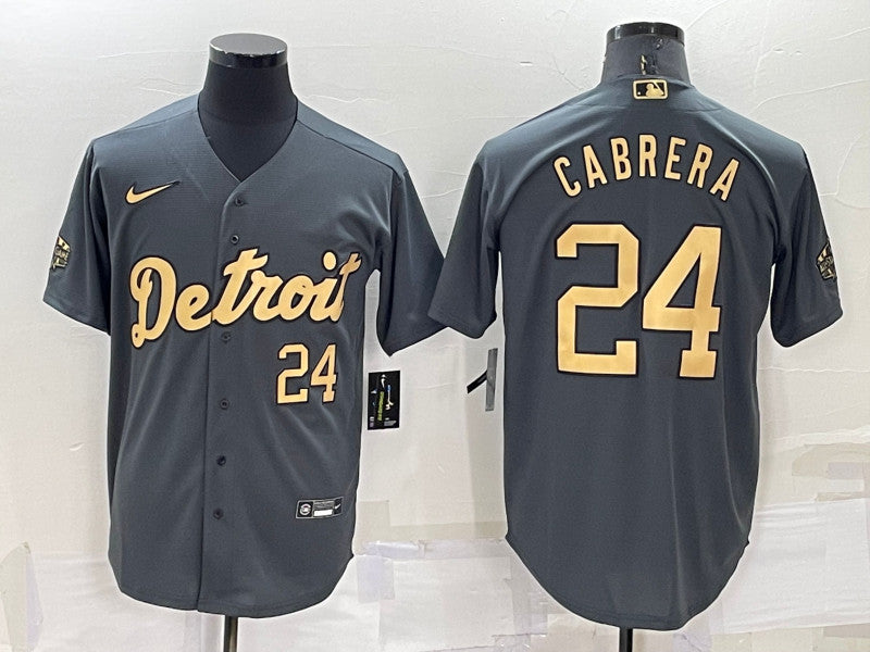 Miguel Cabrera Detroit Tigers charcoal All-Star jersey