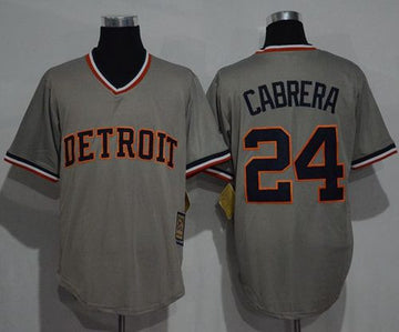 Miguel Cabrera Detroit Tigers grey Throwback jersey