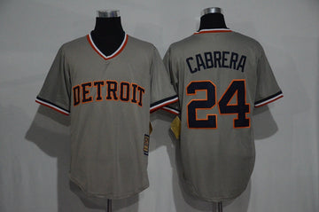 Miguel Cabrera Detroit Tigers grey Throwback jersey