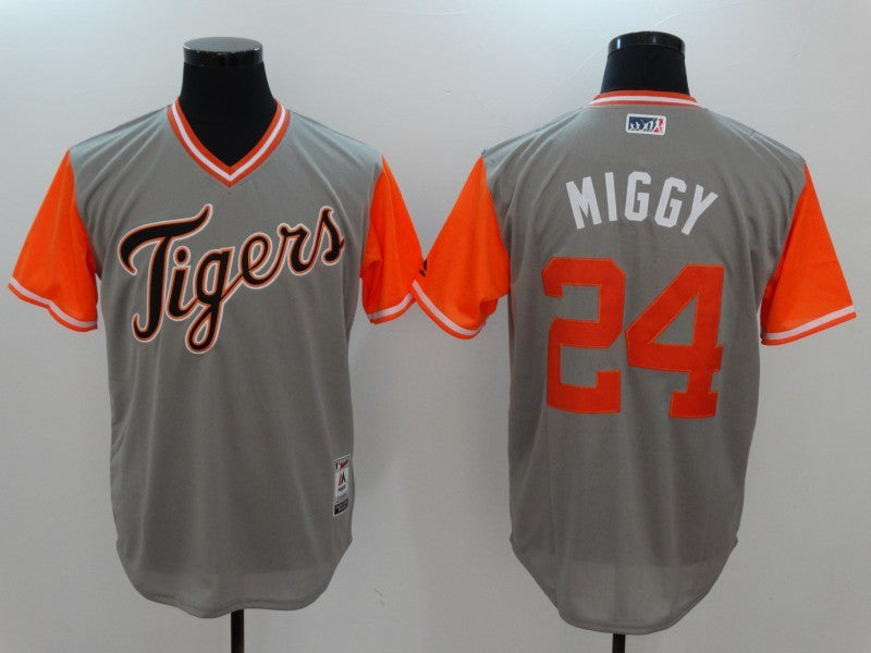 Miguel Cabrera Miggy Majestic Detroit Tigers gray jersey