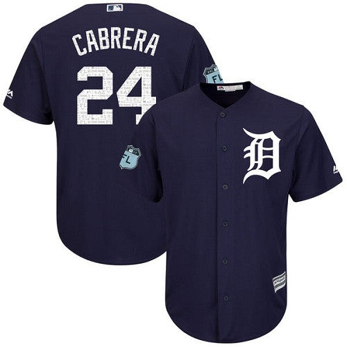 Miguel Cabrera Detroit Tigers navy jersey
