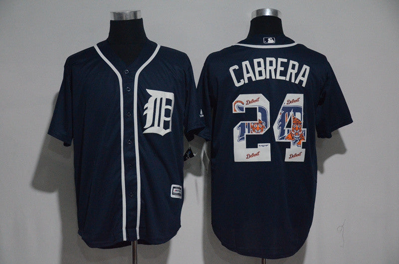 Miguel Cabrera Detroit Tigers navy jersey