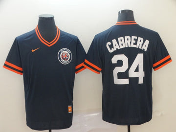 Miguel Cabrera Detroit Tigers navy Throwback jersey