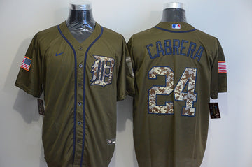 Miguel Cabrera Detroit Tigers olive jersey