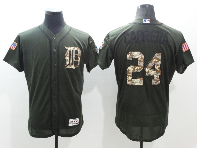Miguel Cabrera Detroit Tigers olive jersey