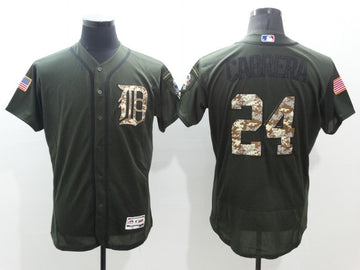 Miguel Cabrera Detroit Tigers olive jersey