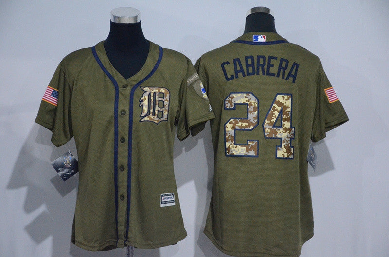 Miguel Cabrera Detroit Tigers olive jersey