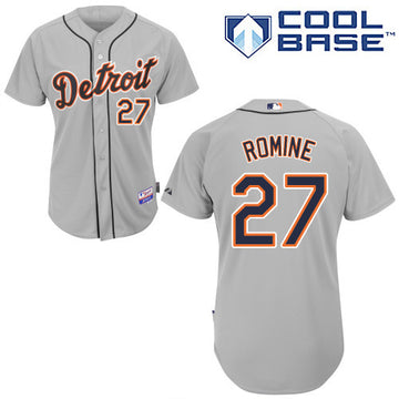 Andrew Romine Detroit Tigers grey jersey