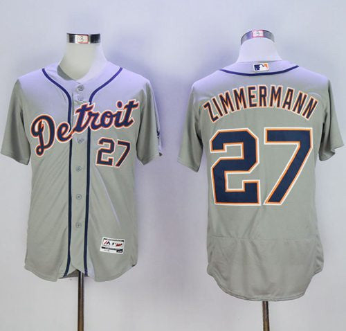 Jordan Zimmermann Detroit Tigers grey Authentic jersey