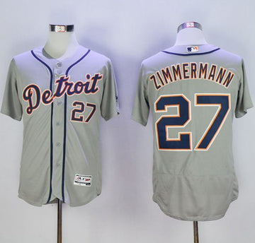 Jordan Zimmermann Detroit Tigers grey Authentic jersey