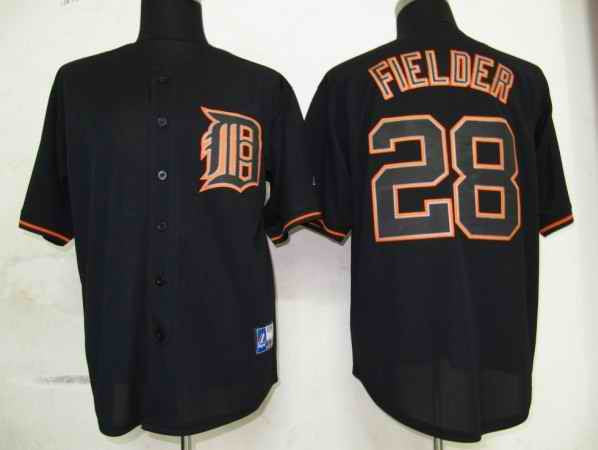 Fielder Detroit Tigers black Fashion jersey