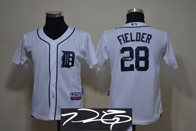 Fielder Detroit Tigers white jersey