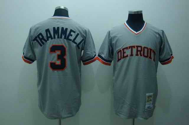 Alan Trammell Detroit Tigers grey jersey