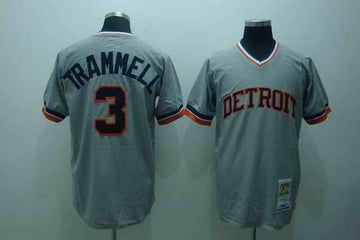 Alan Trammell Detroit Tigers grey jersey
