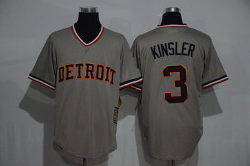 Ian Kinsler Detroit Tigers grey Throwback jersey