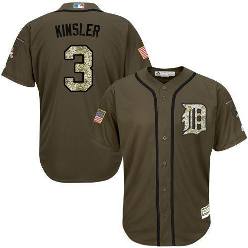 Ian Kinsler Detroit Tigers olive jersey
