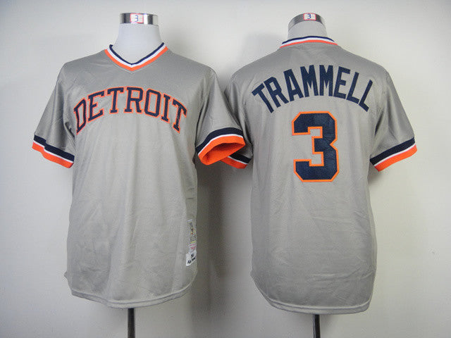 Trammell Detroit Tigers grey Throwback jersey