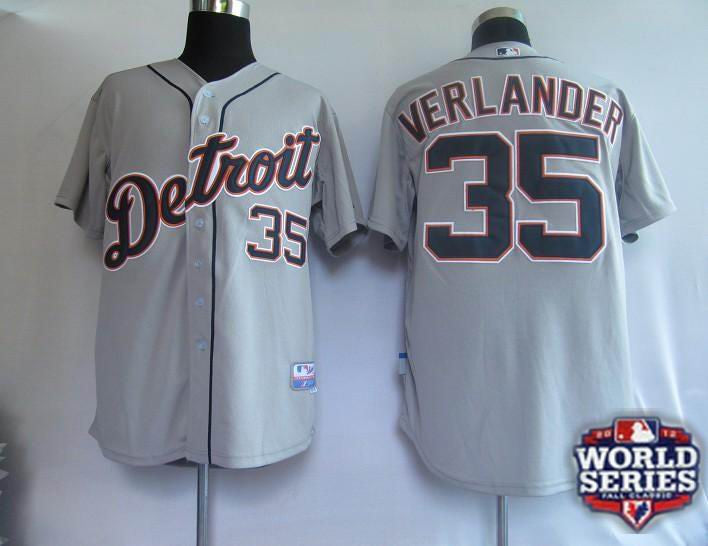 Verlander Detroit Tigers grey jersey