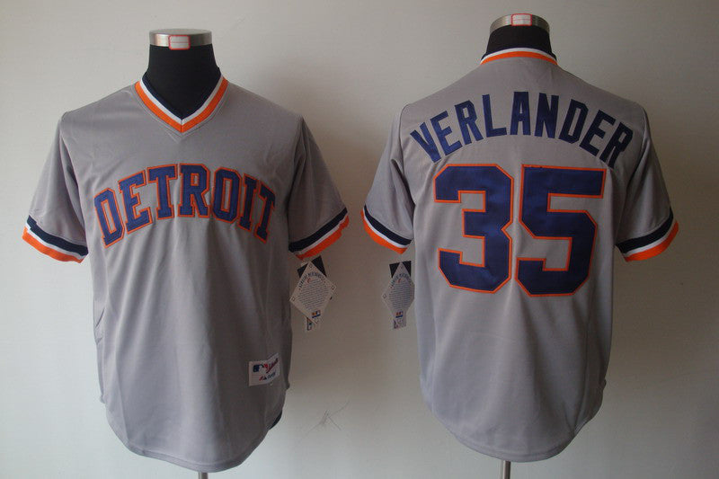 Verlander Detroit Tigers grey jersey