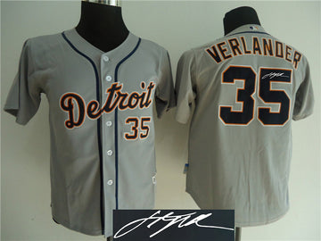 Verlander Detroit Tigers grey jersey