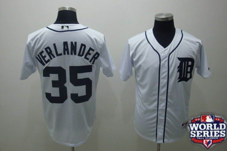Verlander Detroit Tigers white jersey