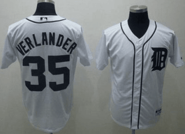 Verlander Detroit Tigers white jersey