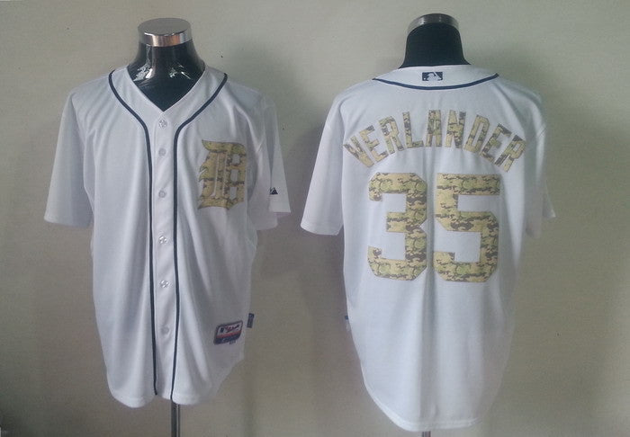 Verlander White Detroit Tigers camo Camo jersey