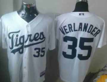 Verlander Detroit Tigers white jersey