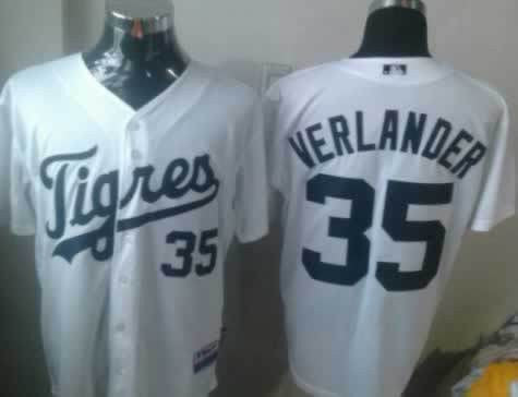 Verlander Detroit Tigers white jersey