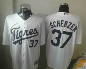 Scherzer Detroit Tigers white jersey