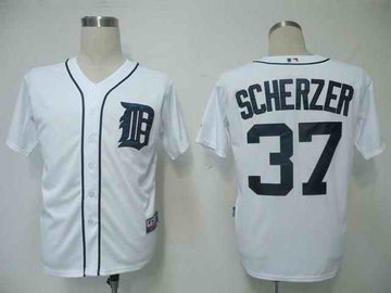 Scherzer Detroit Tigers white jersey