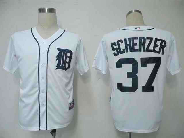 Scherzer Detroit Tigers white jersey